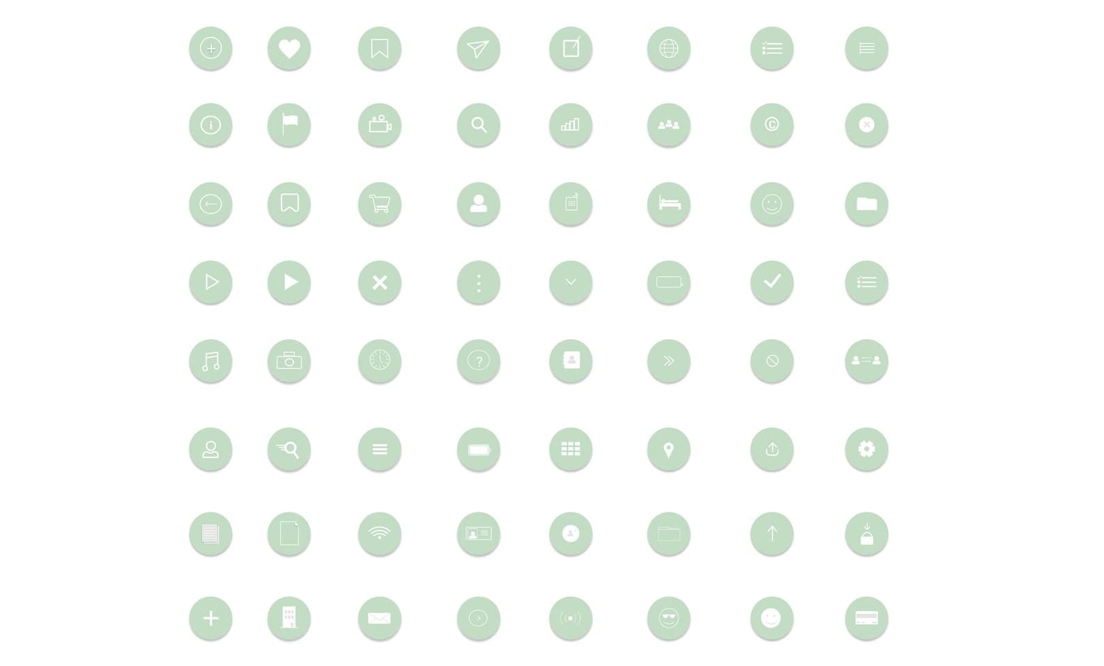 Green boho Instagram cover icons in outline style